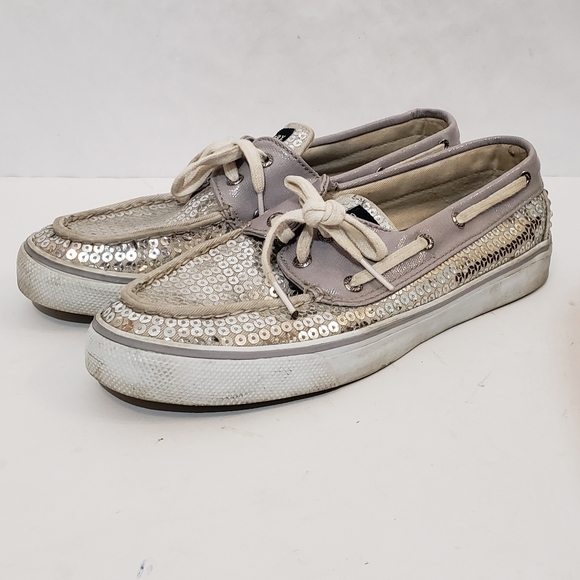 🦊FREE Sperry top sider boat shoes siover sequence - Picture 2 of 11